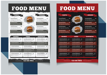 food menu flyer template