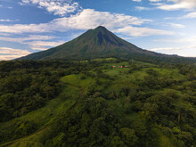 Arenal Volcano Drone Aerial In La Fortuna, Costa Rica