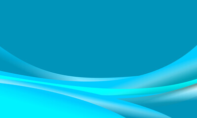 Poster - abstract blue wavy background