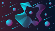 3D Abstract Backround. Trendy Template Design For Banners, Posters, Surface. Contemporary Wallpaper.