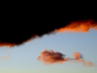 Wall Mural - Colored Clouds at Sunset