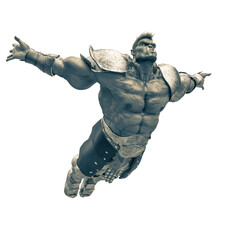 orc free jump in a white background