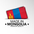 Made in Mongolia graphic and label.
