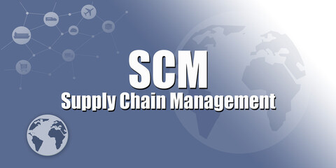 Wall Mural - Logistic Abbreviation - SCM