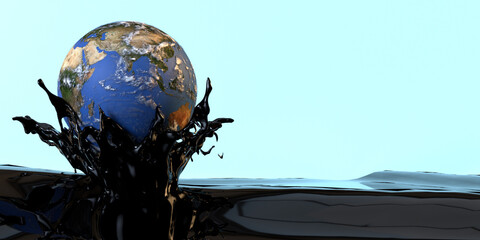 crude oil black barrel petroleum fuel gasoline diesel earth world planet map symbol decoration ornam