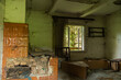 interior of an old ruined house