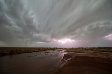 Sticker - Lightning Over the TX/OK Red River Valley