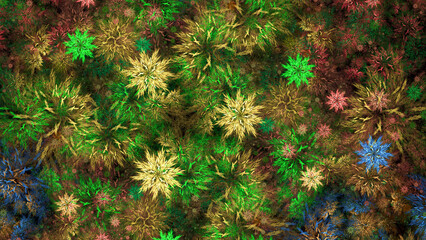 Wall Mural - abstract fractal background, computer-generated illustration.