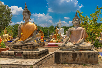 temple surroundings in suphanburi, thailand