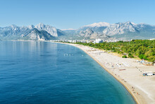 View Of Konyaalti Beach And Park In Antalya, Turkey