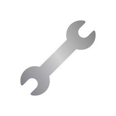 Canvas Print - Metal wrench vector icon with gradient