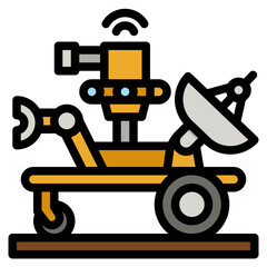 Poster - robot line icon