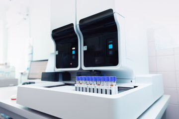 Wall Mural - biochemical analyzer blood tests on modern equipment of laboratories
