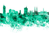 Fototapeta Londyn - Vienna skyline in watercolor on white background