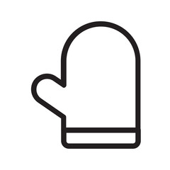 Oven Mitts , Bakery outline icon.