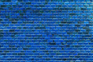 Blue brick wall backgrounds, brick room, interior textured, wall background.