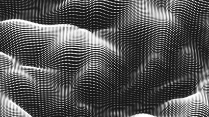 Wall Mural - point wave noise texture. abstract dot background. technological cyberspace background.