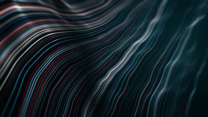 Canvas Print - Abstract Flowing Particle Lines Data Concept Background Loop/ 4k animation of an abstract technology background of powerful speed particle lines stroke patterns and strings seamless looping