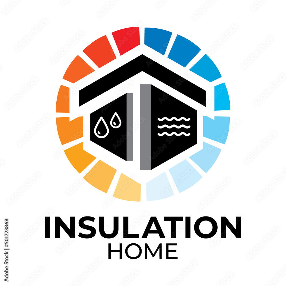 Vector logo of insulation, protection for houses Stock Vector | Adobe Stock