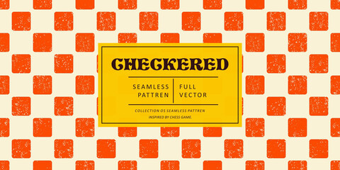 Wall Mural - Retro Checkered Pattern Seamless vector