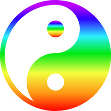 Yin Yang Rainbow Symbol