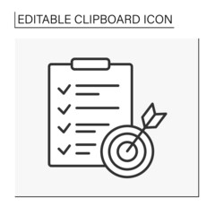 goals line icon. achieving aims. target. hit the bull-eye. targeting concept. isolated vector illust