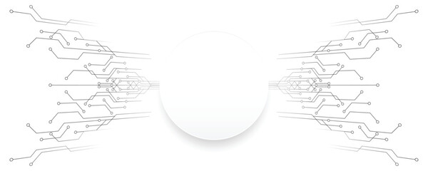white background pattern design line technology simple with space for your text