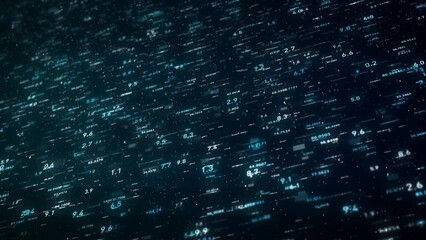 Wall Mural - big data digital business hitech background/ 4k animation of an abstract wallpaper big data business