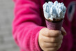 children's hand with ice cream
