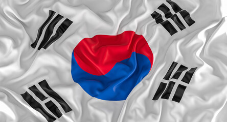 Wall Mural - flag of south korea.