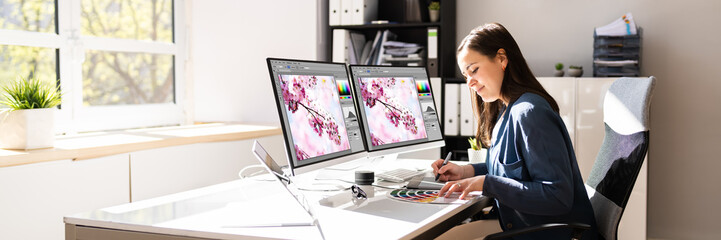 Wall Mural - Graphic Web Designer