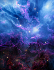 Wall Mural - nebula in outer space, planets and galaxy
