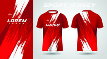 Red T-shirt Sport Jersey Design