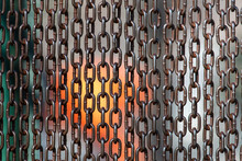 Metal Chains As An Abstract Background.