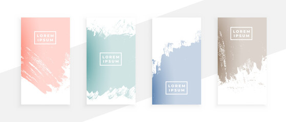 Wall Mural - elegant pastel colors grunge banners set