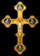 Antique crucifix made of gold - Roman Catholic Church, Jesus Christ.
