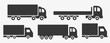 © Masum Bhuiyan - Set of Truck vector icons illustration on white background
