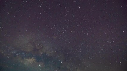 Wall Mural - milky way galaxy exploration through outer space towards glowing milky way galaxy. 4k looping animat