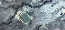 Abstract Landscape Photo Of The Deserts Of Africa From The Air Emulating The Shapes And Colors Of Adrift, Genre: Abstract Naturalism, From The Abstract To The Figurative