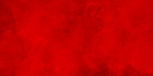 Abstract Red Watercolor Background. Red Paint Wall Texture