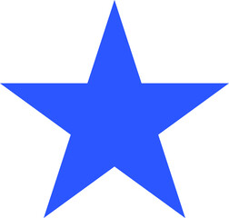 blue star on white background