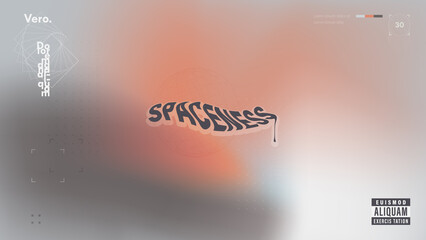 Wall Mural - holographic soft mesh background. trendy dark wallpaper with blurred shapes for poster, website, adv