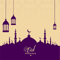 Wall Mural - Beautiful eid mubarak islamic