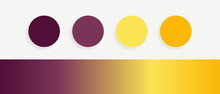 Dreamy Wine-yellow Color Palette For Graphics/ Web/ Art/ Fashion Designing With Gradient