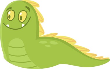 Wall Mural - Cute vector illustration. Charming monster, snake, worm. Print for children's clothes 