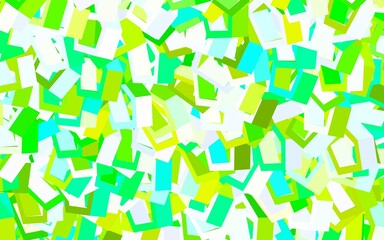 Light Blue, Green vector background with set of hexagons.