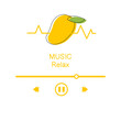 Mango music player. Music relax template.