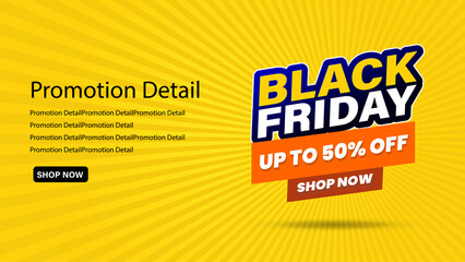 Wall Mural - Black Friday sale banner template design