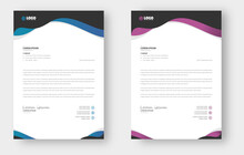 Corporate Modern Business Letterhead Design Template With Purple And Blue Colors. Creative Modern Letterhead Design Template For Your Project. Letter Head, Letterhead, Business Letterhead Design.
