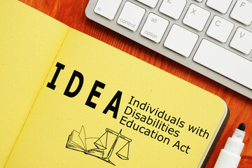 individuals with disabilities education act idea is shown using the text